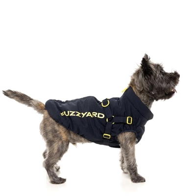 Fuzzyard Designer Hundejakke Med Sele Model Horizon Navy